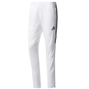 Adidas Tiro 17 Soccer Pants White w/Black Stripes